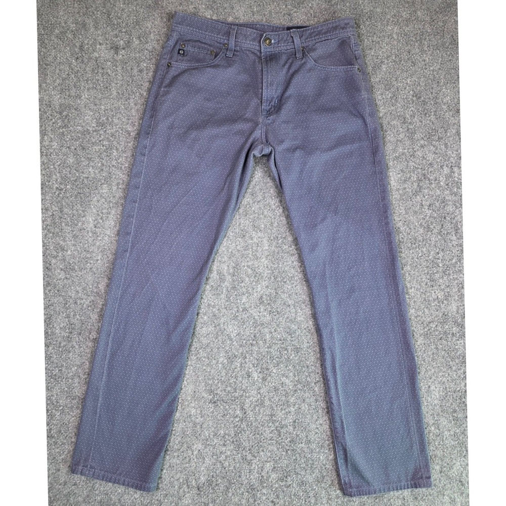 AG Adriano Goldschmied Everett Pants Mens 32x34 Blue Geometric Slim Straight